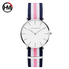 Japan Quartz Movement Fashion Girl Student Casual Young Ladies Watches Nylon Strap Wristwatches Brand Waterproof For Women 2018